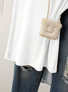 INAWLY 2件套女士纯色短袖修身圆领T恤