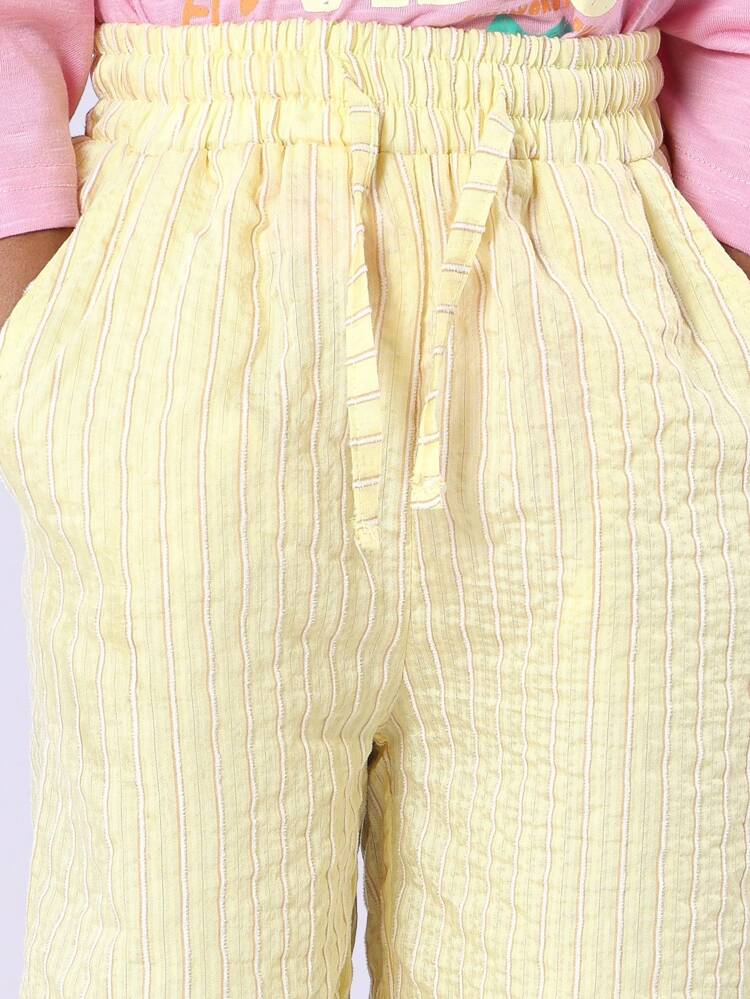 Beach Print T-Shirt With Wide Leg Pants