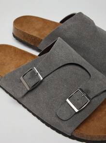 SHUZIA Sandalias con plantilla de corcho y correa ajustable, con soporte de arco para comodidad de los hombres