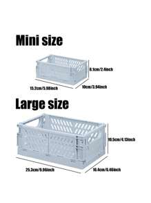 Foldable Storage Basket Collapsible Desktop Organizer With Handles Pastel & Vibrant Colors Plastic Storage Bin For Study Essentials Home Organization Room Decor Space Saving Shelf Organizer Table Tidy Must Have Household Organizers Multi-Use Decor Dorm Room Essentials Back To School Organization