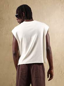 Sumwon Sport Club 无袖背心 肌肉 T 恤 街头装 校队风格 学院风 超大码 夏季节日 健身俱乐部 休闲 复古 校园必备 - 杏色 - 查看 2