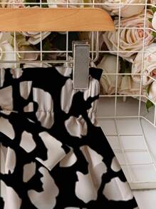 SHEIN LUNE 女式豹纹束腰裤，适合春夏季 - 彩色 - 查看 3