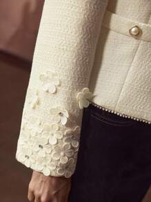 MOTF PREMIUM 人造珍珠饰边贴花大衣