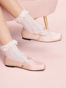 CUCCOO DOLLMOD Women's Fashionable Pink Cute Flat Shoes - Pink - View 4