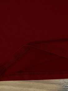 SHEIN LUNE 大码女式纯色V领短袖T恤，夏季 - 彩色 - 查看 5