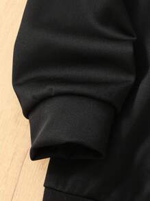 SHEIN Tween BoysCasual Loose Fit Letter Print Hoodie & Sweatpants 2pcs Set, Suitable For Leisure, School, Sports Wear Chic Outfits For Autumn/Winter Fall