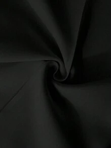 Franclia 大码女式白色休闲西装裤，松紧腰直筒口袋设计工作服长裤 - 黑色 - 查看 5