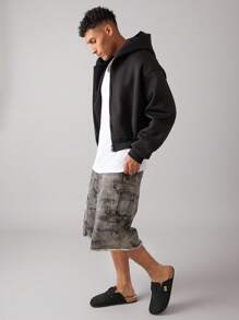 SHUZIA 男士极简主义金色储物柜软木鞋床黑色土豆木屐——优质结构，足弓支撑，游艇到街头风格 - 黑色 - 查看 2