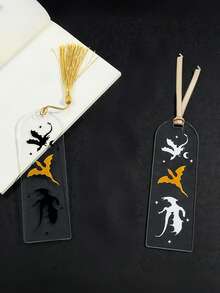 2pcs Dragon Acrylic Bookmark Set - Fantasy Book Lover Gifts, Fourth Wing Inspired Page Savers