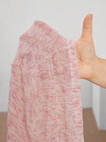 Miaspire Tunn bomberjacka i fuskpäls för kvinnor, rosa, vardagsstil - Rosa - Visa 6