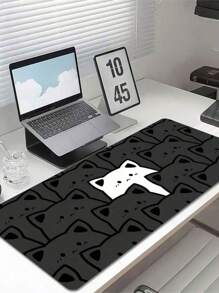 SHEIN 1件黑猫白猫鼠标垫简约大号家用办公学生电竞腕垫锁边软桌布笔记本电脑垫男女 - 多色 1 - 查看 8