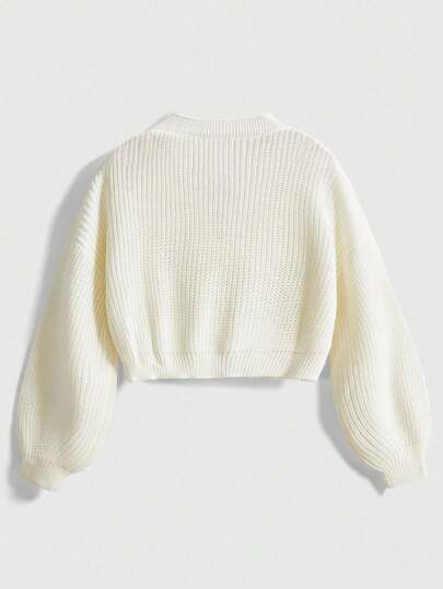 Kawaii Women's Pink 3D Speech Bubble Design Sweet Girl Style Cardigan