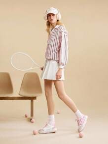 CUCCOO EASI Giày thể thao nữ đế dày thoáng khí đa năng cổ thấp, thời trang thoải mái phong cách Nhật Bản, phù hợp với mọi mùa - Hồng - Xem 2