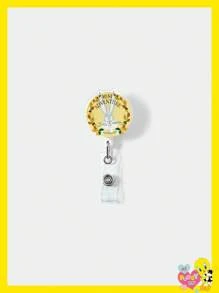 LOONEY TUNES X SHEIN Cute Letter And Cartoon Rabbit Pattern Keychain - Yellow - View 1