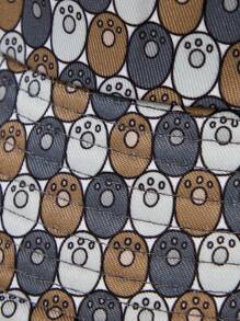 We Bare Bears X SHEIN Cute Cartoon Printed Reversible Bucket Hat - Black - View 3