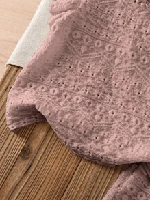 SHEIN Vintaside Kids 2pcs/Set Baby Girl Casual Sweet Flutter Sleeve Tee Shirt Vest Top & Shorts Outfits, 0-3 Years, Spring/Summer