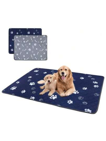 Tấm lót đi vệ sinh cho chó có thể tái sử dụng - Tấm lót huấn luyện đi vệ sinh chống thấm nước cho chó con - Tấm lót huấn luyện chó có thể giặt được, Tấm lót đi vệ sinh siêu thấm hút có thể giặt được cho chó. Bảo vệ chống rò rỉ nước tiểu, Tấm lót huấn luyện đi vệ sinh chống trượt có thể tái sử dụng cho chó.