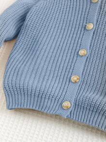 Cozy Pixies 新生男婴休闲百搭3D耳朵连帽开衫 - 藍色 - 查看 7