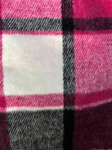 SHEIN LUNE Women's Casual Commuter Plaid Vest Jacket