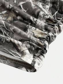 SHEIN Girlism Tween Girls Leaf Graphic Ruched Waist Casual Tube Top