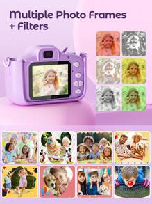 Kids Camera With 64G Memory Card, 1080P HD, 48MP With Video, Kids Birthday Gift, Kids Selfie Camera, Kids Holiday Birthday Gift, Suitable Birthday Gift For Boys/Girls,Toys,Gift For Kids,Gift For Girl