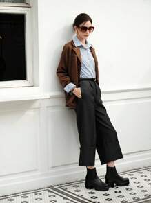 CUCCOO BIZCHIC Woman Shoes Fashion Minimalist Chunky Heeled Chelsea Elegant Classic Black Boots Vacation Shoes Summer Elegant Basics Business Casual Business Chic Spring Shoes Spring Break Easter For Christmas