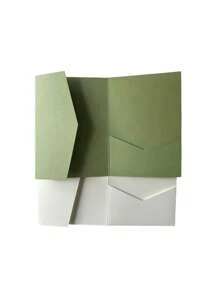 20/25 件三折口袋婚礼请柬封面、订婚 XV 生日洗礼简单邀请函信封、DIY 邀请函、5*7 英寸邀请函、口袋邀请函、定制邀请函最佳礼物派对礼物房间装饰新娘毕业生日装饰派对装饰单身派对 - 墨綠色 - 查看 1