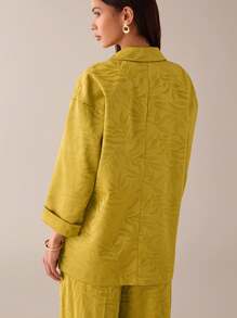 Lilora 秋冬优雅提花双排扣西装外套