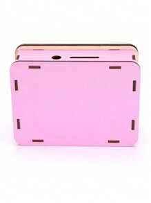 1个美元欧元标志存钱罐DIY粉色和蓝色木制存钱罐，带可擦拭保护膜，可重复使用和书写。适用于硬币和纸币、储蓄计划、男孩和女孩的礼物、返校万圣节装饰、学校用品 - 彩色 - 查看 14