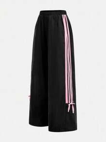 Girlism Teen Girls Streetwear T-Shirt And Sweatpants Co-Ord Set With Letter Print Style Y2k Outfits Y2k Tween Outfit Girl Outfit Set Butterfly Graphic Tee Outfit Black And Pink Outfit