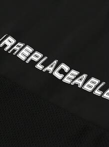 Manfinity Campus Court 男士休闲 V 领 T 恤，印有数字 23，年轻街头风格运动衫，图案 T 恤，图案 T 恤，趣味衬衫，超大夏季 - 黑色 - 查看 4