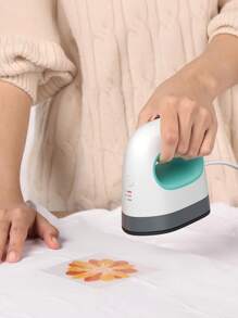 Teckwe Super Mini Heat Press Machine, 3 Heating Setting With LED Display, Mini Iron For Crafting With Precision Tip, Easy For Small Objects Like Shoes, Stuffed Animals, Hats-EU Plug - White - View 2