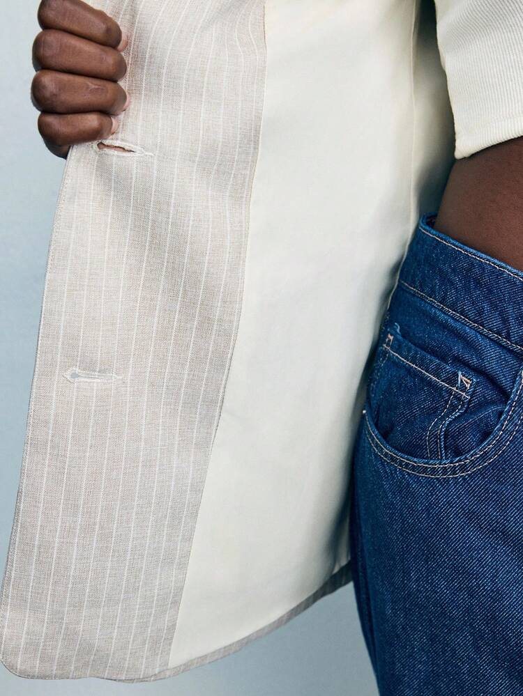 SHEIN Maija Blazer casual/de negocios para mujer, atuendo de oficina casual de negocios para mujer en otoño, ropa de oficina para mujer, blazer de otoño/invierno para mujer, blazer para maestra