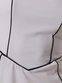 Musera Sport 方领撞色滚边 A 字型网球裙 Musera Sport 高腰撞色滚边修身短裤活力健身夏季 Padel 俱乐部健身房健身