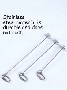 Garfos de aço inoxidável para frutas de pássaros - Conjunto de acessórios para gaiola de papagaio para alimentação de frutas e lanches | Suprimentos para pássaros à prova de ferrugem e mordidas, brinquedos para pássaros de uso imediato - Prata - Ver 9