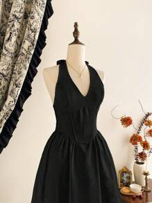 Vintamour 复古优雅女式连衣裙 提花吊带领蝴蝶结 假日 女士夏季服装 女士夏季连衣裙 舞会礼服 白色连衣裙 女士复活节连衣裙 女士白色连衣裙 女士春季服装 女士春季连衣裙 夏季服装 女士度假服装 婚礼宾客礼服 女士度假服装 女士连衣裙 夏季防晒裙 女士正式连衣裙 优雅束腰 毕业礼服 生日礼服 - 黑色 - 查看 2