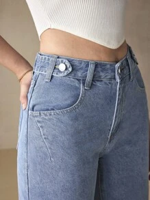 Selenza Solid Bermuda Denim Shorts