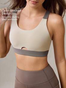 OutZeal Sweat Wicking Crossover Backless Sport Bra Removable Cups Low Impact Yoga Pilates Studio Daily