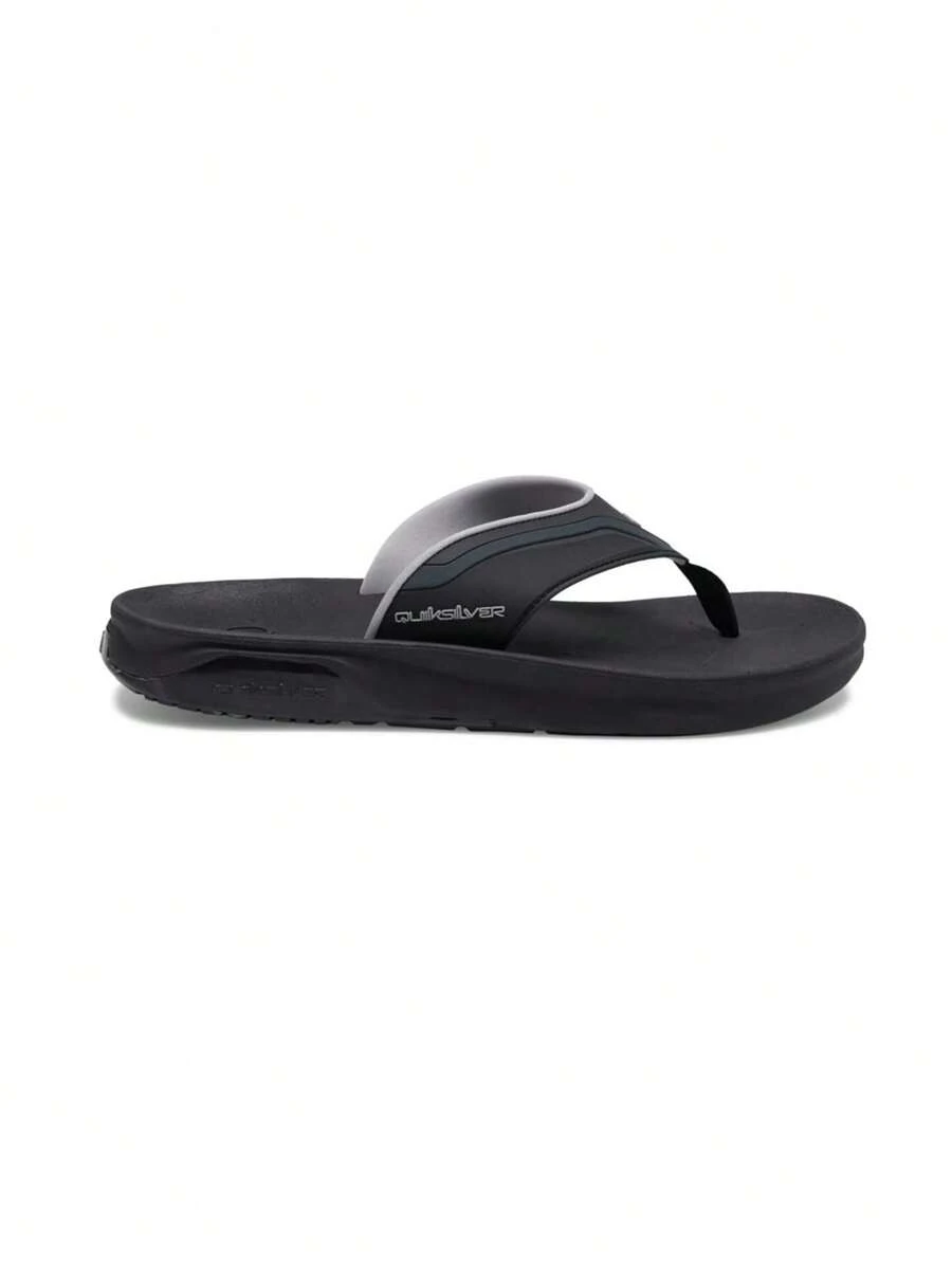 Quiksilver Men's Casual Minimalist Flip Flops, Versatile Summer - Black - View 1