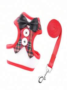 1pc Pet Chest Harness And Back Strap For Walking Medium And Small Dogs, Teddy Dog Chain, Dog Leash, Rope, Dog Supplies