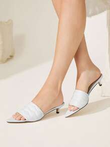 CUCCOO CHICEST Pre-Pointed Toe Stilettos High Heel Sandals For Women, Versatile - White - View 4