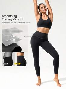 GLOWMODE 24英寸 FeatherFit™ 塑身提臀塑形可拆卸臀垫无前缝速效收腹紧身裤低冲击瑜伽普拉提 Barre Studio 日常休闲装