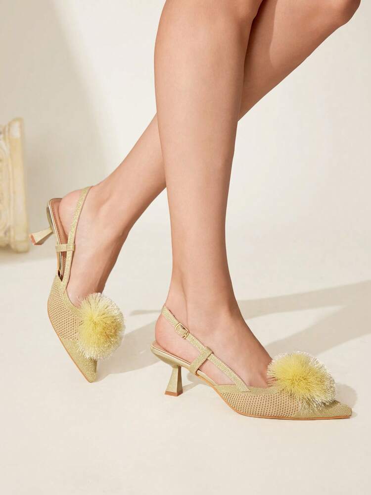 CUCCOO CHICEST Women's Elegant Romantic Pointed Toe Stiletto Heel Mid-Heel Slip-On High Heels, Suitable For Tea Party, Date, Fashion Party, Halloween