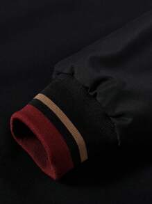 Manfinity Homme Men's Long Sleeve Reversible Zipper Outdoor Windbreaker Jacket , Reversible Jacket, Fall - Black - View 5