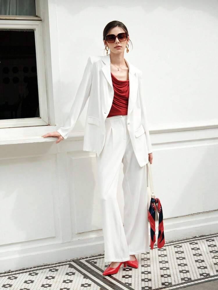 CUCCOO BIZCHIC Ladies' Fashionable Classic Red High Heel Shoes, Graduation Heel, Prom Heels For Summer Vacation Shoes Summer Elegant Basics Business Casual Business Chic Spring Shoes Spring Break Easter For Christmas Spring Shoes