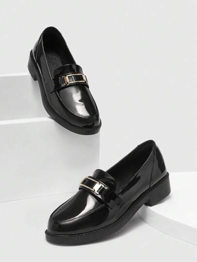 CUCCOO BIZCHIC Woman Shoes Minimalist Fashion PU Leather Black Versatile Flat Shoes Vacation Shoes Summer Elegant Basics Business Casual Business Chic Spring Shoes Spring Break Easter For Christmas