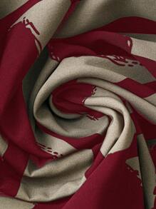 Rusticease Plus Size Women 2pcs Set Geometric Print Round Neck Long Sleeve Asymmetric Hem Top And Pants, Casual, Winter Set,Suitable For Early Autumn,Going Out Outfits,Western Outfits ,Women Vacation Outfits