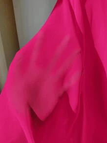 GalTyme Áo thun nữ cỡ lớn màu trơn, kiểu dáng thường ngày, thắt nút, đa năng, thích hợp mặc hàng ngày. - Màu Hồng Tươi - Xem 8