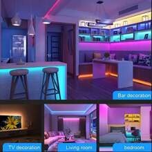 1PC 1M 2M 3M 4M 5M 10M 15M 20M RGB LED Strip Lights & Remote Control – Color Changing Lighting For Bedroom, Party, And Holiday Decor, USB Powered, Multi-Color Display, Perfect For Home Theater Or Festive Ambiance, Christmas Decor - White - View 10