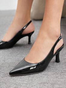 CUCCOO BIZCHIC Women's Fashionable Black Pointed Toe Stiletto High Heel Pumps, Suitable For Work, Date, Party, Vacation For Christmas